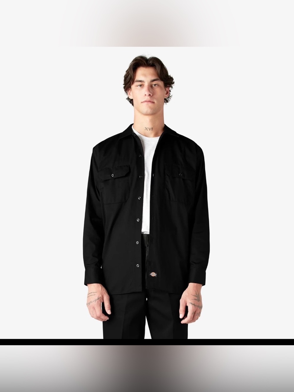 Dickies FLEX Men's Long Sleeve Button Up Work Shirt Size Large